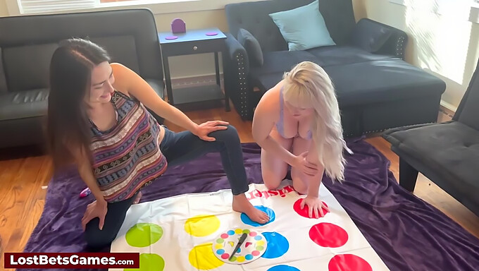 Indulge In A Steamy Game Of Twister With A Lesbian Spin, Featuring Natural Assets And Intimate Toys