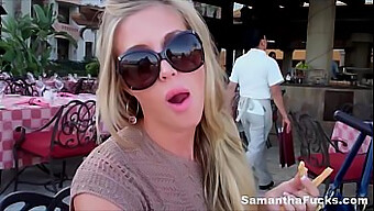 Hinter Den Kulissen Mit Der Blonden Sexbombe Samantha In Cabo