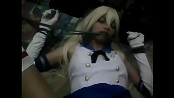 Kancolle Shimakaze Cosplayer Amatööri Eroottinen Suorituskyky